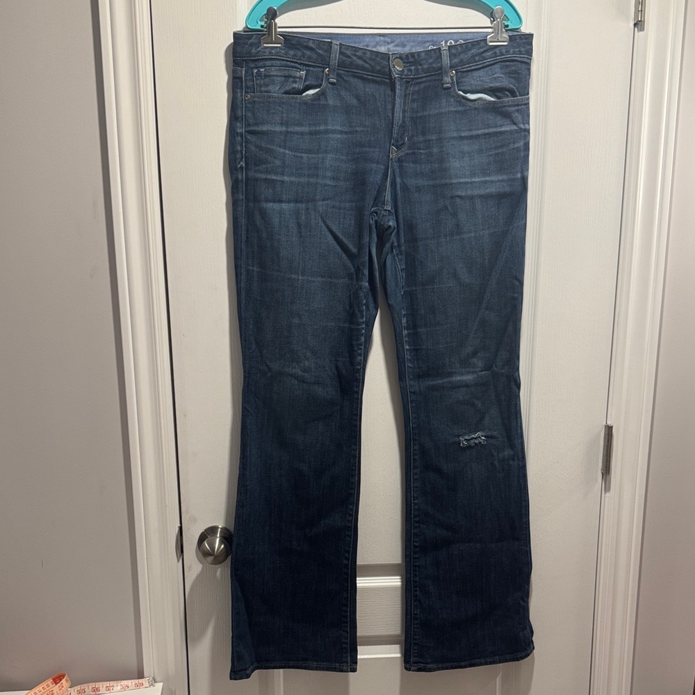 19-    Gap Sexy Bootcut Jeans Blue Denim Mid Rise Stretch
